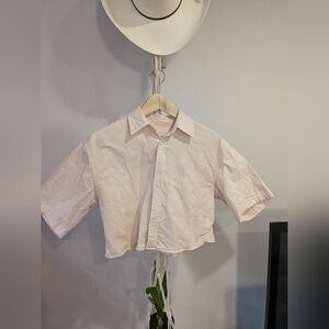 TNA cropped button up